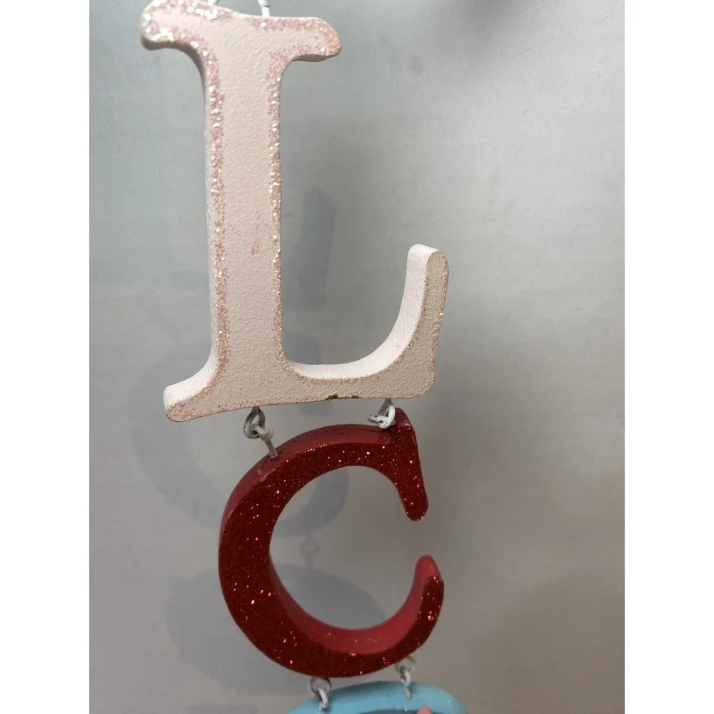 VALENTINE'S DAY HEARTS HANGER Door Wall Art SIGN Hanging Plaque Welcome‎
